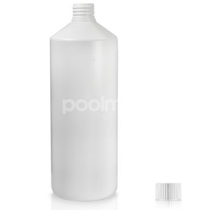 Fľaša plastová 1000 ml UN s uzáverom, biela