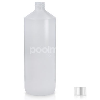 Fľaša plastová 1000 ml UN s uzáverom, transparent